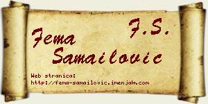 Fema Samailović vizit kartica